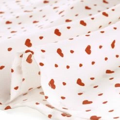 Allegra K Women's Heart Print Dresses Puff Short Sleeve Chiffon Peter Pan Collar A Line Mini Dress