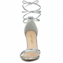 Allegra K Shoes Women's Open Toe Lace-Up Stiletto Heels Sandals 18 Allegra K Shoes Women's Open Toe Lace-Up Stiletto Heels Sandals