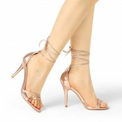 Allegra K Shoes Women's Open Toe Lace-Up Stiletto Heels Sandals 24 Allegra K Shoes Women's Open Toe Lace-Up Stiletto Heels Sandals