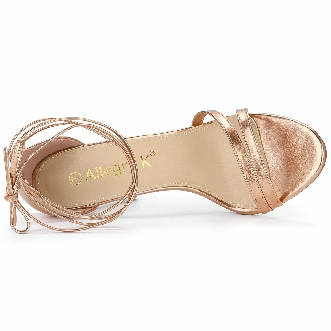 Allegra K Shoes Women's Open Toe Lace-Up Stiletto Heels Sandals 14 Allegra K Shoes Women's Open Toe Lace-Up Stiletto Heels Sandals