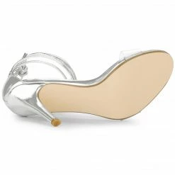 Allegra K Women's Clear Strap Stiletto Heel Lace Up Sandals Shoes
