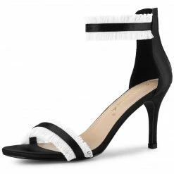 Allegra K Women's Ankle Strap Stiletto Heels Sandals Shoes