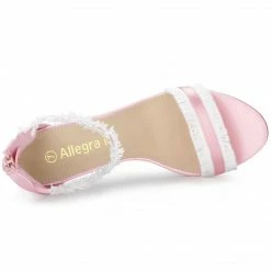 Allegra K Women's Ankle Strap Stiletto Heels Sandals Shoes