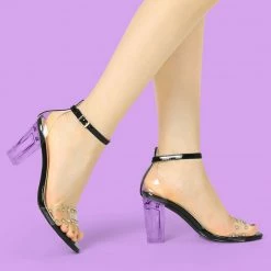 Allegra K Women's Clear Block Heel Ankle Strap Heeled Sandals Shoes 17 Allegra K Women's Clear Block Heel Ankle Strap Heeled Sandals Shoes