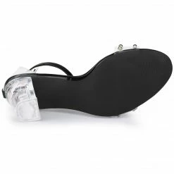 Allegra K Women's Clear Block Heel Ankle Strap Heeled Sandals Shoes 21 Allegra K Women's Clear Block Heel Ankle Strap Heeled Sandals Shoes