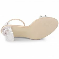 Allegra K Women's Clear Block Heel Ankle Strap Heeled Sandals Shoes 27 Allegra K Women's Clear Block Heel Ankle Strap Heeled Sandals Shoes
