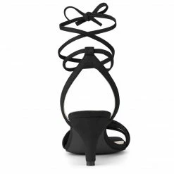 Allegra K Women's Open Toe Lace Up Stiletto Heels Sandals