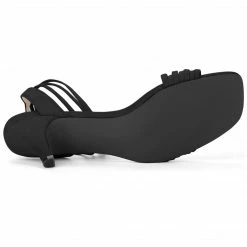 Allegra K Women's Open Toe Lace Up Stiletto Heels Sandals