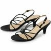 Allegra K Shoes Women's Strappy Slingback Kitten Heels Sandals
