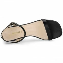 Allegra K Shoes Women's Slingback Buckle Chunky Heel Heels Sandals 29 Allegra K Shoes Women's Slingback Buckle Chunky Heel Heels Sandals