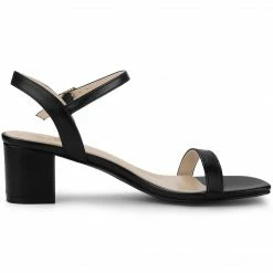 Allegra K Shoes Women's Slingback Buckle Chunky Heel Heels Sandals 31 Allegra K Shoes Women's Slingback Buckle Chunky Heel Heels Sandals