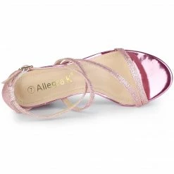 Allegra K Shoes Women's Glitter Crisscross Strap Chunky Heels Sandals 35 Allegra K Shoes Women's Glitter Crisscross Strap Chunky Heels Sandals