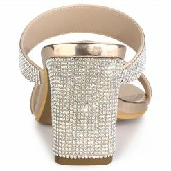 Allegra K Shoes Women's Rhinestone Square Toe Chunky Heel Slides Sandals 28 Allegra K Shoes Women's Rhinestone Square Toe Chunky Heel Slides Sandals