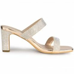 Allegra K Shoes Women's Rhinestone Square Toe Chunky Heel Slides Sandals 31 Allegra K Shoes Women's Rhinestone Square Toe Chunky Heel Slides Sandals