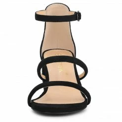 Allegra K Women's Open Toe Strappy Chunky Heels Sandals Shoes