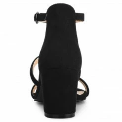 Allegra K Women's Open Toe Strappy Chunky Heels Sandals Shoes