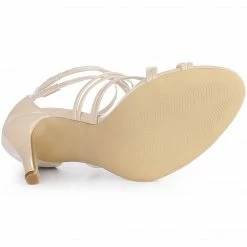 Allegra K Women's Open Toe Strappy Stiletto Heel Lace Up Sandals Shoes 14 Allegra K Women's Open Toe Strappy Stiletto Heel Lace Up Sandals Shoes