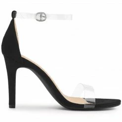 Allegra K Shoes Women's Open Toe Clear Ankle Strap Stiletto Heel Sandals 24 Allegra K Shoes Women's Open Toe Clear Ankle Strap Stiletto Heel Sandals