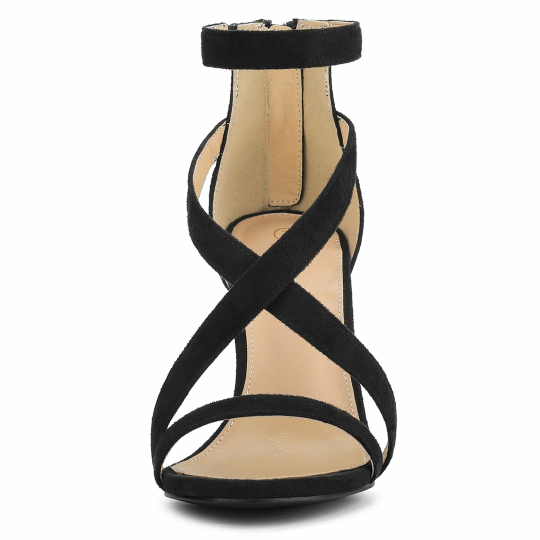 Allegra K Women's Zipper Ankle Strap Stiletto Heel Sandals 6 Allegra K Women's Zipper Ankle Strap Stiletto Heel Sandals