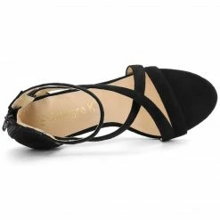 Allegra K Women's Zipper Ankle Strap Stiletto Heel Sandals 28 Allegra K Women's Zipper Ankle Strap Stiletto Heel Sandals