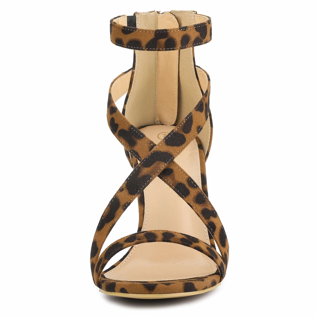 Allegra K Women's Zipper Ankle Strap Stiletto Heel Sandals 13 Allegra K Women's Zipper Ankle Strap Stiletto Heel Sandals