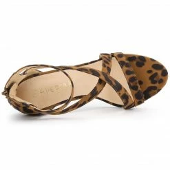 Allegra K Women's Zipper Ankle Strap Stiletto Heel Sandals 35 Allegra K Women's Zipper Ankle Strap Stiletto Heel Sandals