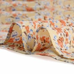 Women Allegra K Square Neck Long Bell Sleeve Floral Print Smocked Blouse