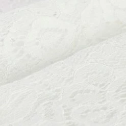 Allegra K Lace Long Sleeve Ruffle Round Neck Floral Blouse Women