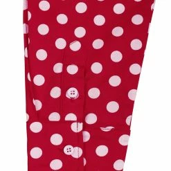 Allegra K Tops Men's Polka Dots Long Sleeve Slim Fit Printed Dress Button Down Shirt