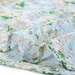 Allegra K Women's Ruffle Stand Collar Short Sleeve Ditsy Floral Blouse Top