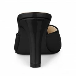 Allegra K Shoes Women's Pointed Toe Stiletto Heels Slide Mules