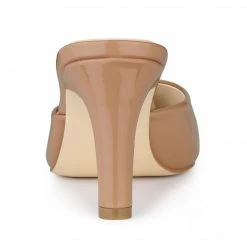 Allegra K Shoes Women's Pointed Toe Stiletto Heels Slide Mules