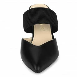 Allegra K Women's Pointed Toe Elastic Strap Stiletto Heels Mules