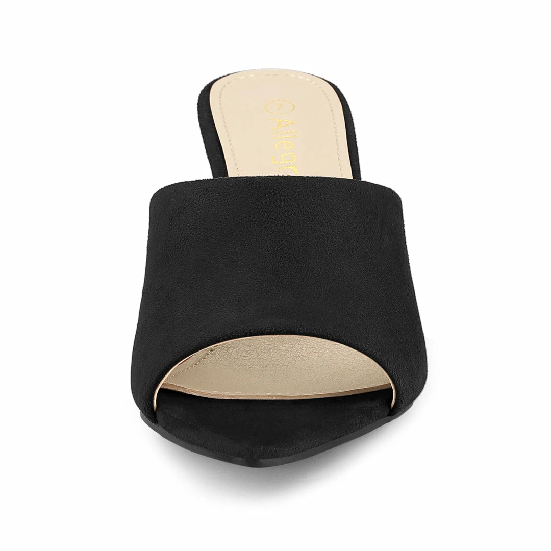 Allegra K Shoes Women's Pointed Toe Stiletto Heels Slide Mules Sandals 5 Allegra K Shoes Women's Pointed Toe Stiletto Heels Slide Mules Sandals