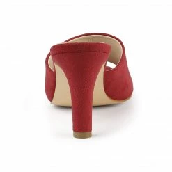 Allegra K Shoes Women's Pointed Toe Stiletto Heels Slide Mules Sandals 26 Allegra K Shoes Women's Pointed Toe Stiletto Heels Slide Mules Sandals