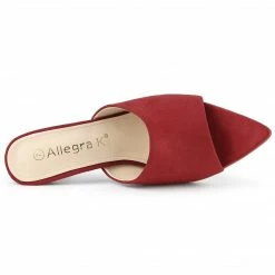Allegra K Shoes Women's Pointed Toe Stiletto Heels Slide Mules Sandals 27 Allegra K Shoes Women's Pointed Toe Stiletto Heels Slide Mules Sandals