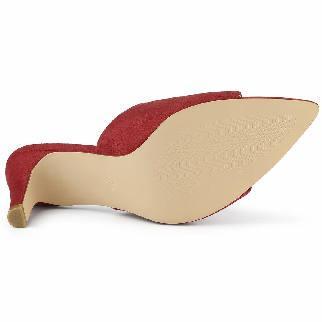Allegra K Shoes Women's Pointed Toe Stiletto Heels Slide Mules Sandals 15 Allegra K Shoes Women's Pointed Toe Stiletto Heels Slide Mules Sandals