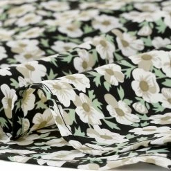 Allegra K Women's Full Placket Short Sleeve Casual Above Knee Mini Floral Dress