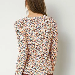 Allegra K Women's Puff Sleeve Top Retro Round Neck Puffy Blouse Tops