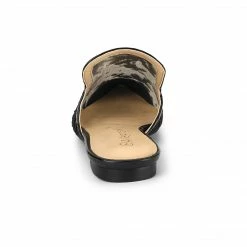 Allegra K Women's Pointed Toe Floral Embroidery Flats Mules