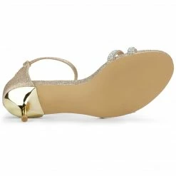 Allegra K Women's Glitter Stiletto Heels Kitten Heel Sandals Shoes