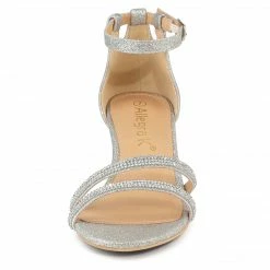 Allegra K Women's Glitter Stiletto Heels Kitten Heel Sandals Shoes