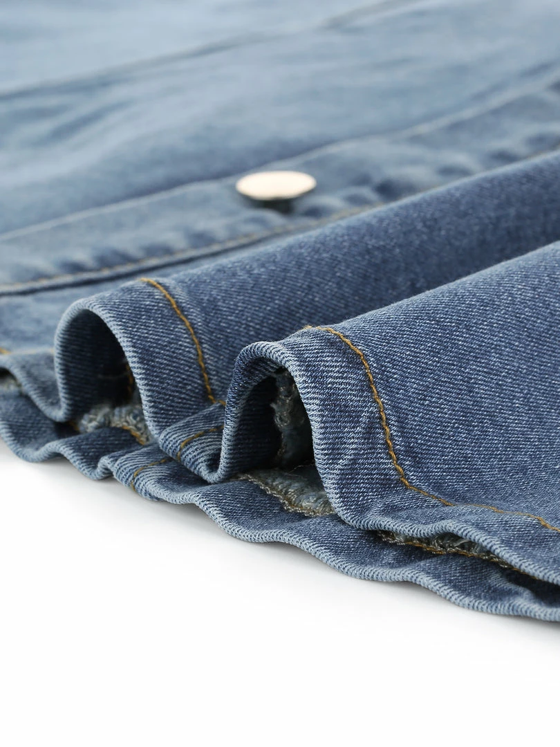 Allegra K Women's Denim Flare Mini Puff Sleeve Sweetheart Neck 14 Allegra K Women's Denim Flare Mini Puff Sleeve Sweetheart Neck