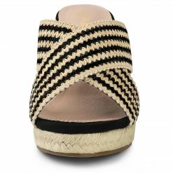 Allegra K Women's Crisscross Strap Platform Slide Wedge Sandals Shoes 30 Allegra K Women's Crisscross Strap Platform Slide Wedge Sandals Shoes