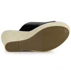 Allegra K Shoes Women's Open Toe Slip-On Platform Wedge Heel Wedge Sandals 35 Allegra K Shoes Women's Open Toe Slip-On Platform Wedge Heel Wedge Sandals