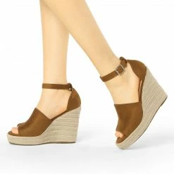 Allegra K Women's Espadrilles Platform Heels Wedges Sandals 38 Allegra K Women's Espadrilles Platform Heels Wedges Sandals