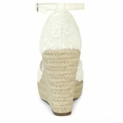 Allegra K Women's Ankle Strap Espadrille Wedge Heel Wedge Sandals