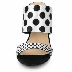 Allegra K Women's Polka Dots Stiletto Heel Slides Sandals 20 Allegra K Women's Polka Dots Stiletto Heel Slides Sandals