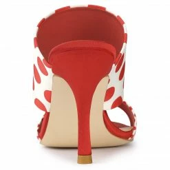 Allegra K Women's Polka Dots Stiletto Heel Slides Sandals 28 Allegra K Women's Polka Dots Stiletto Heel Slides Sandals
