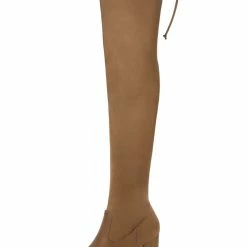 Allegra K Women's Round Toe Chunky Heel Over The Knee High Boots Shoes